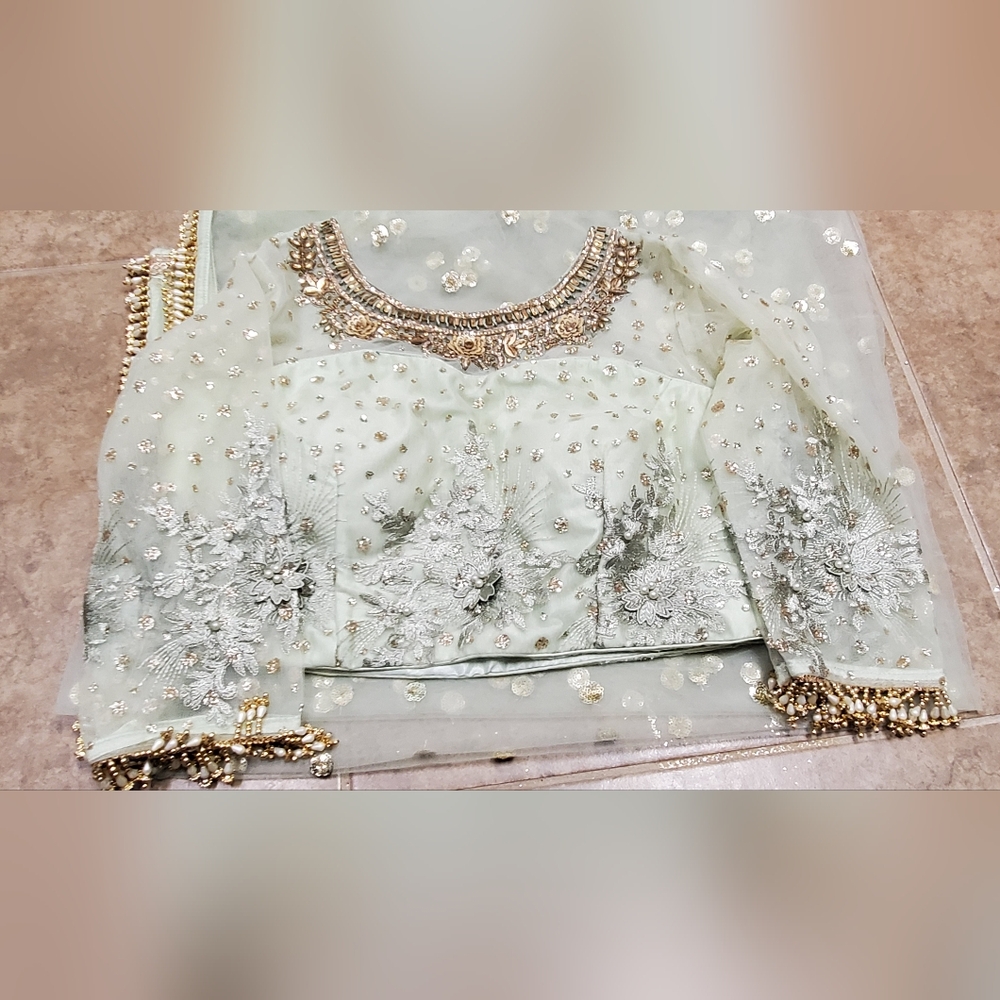 Indian pakistani lahangacholi chaniyacholi crocktop anarkali - Picture 2 of 6